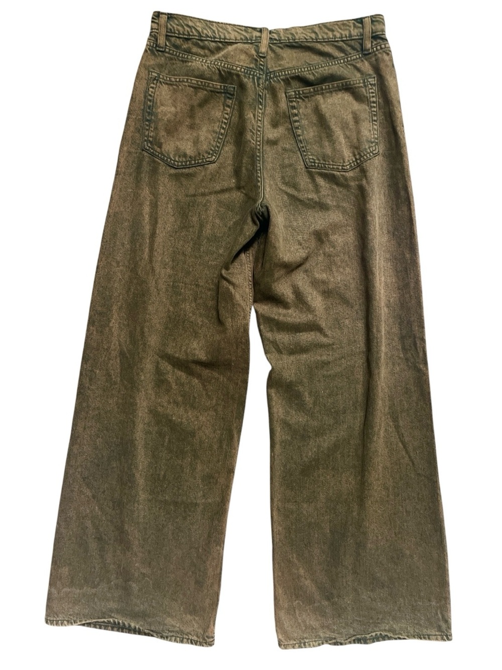 GAP NWOT Baggy Mid Rise Wide Leg Jeans Brown Wash UltraSoft Denim 29 Tall - Picture 5 of 10